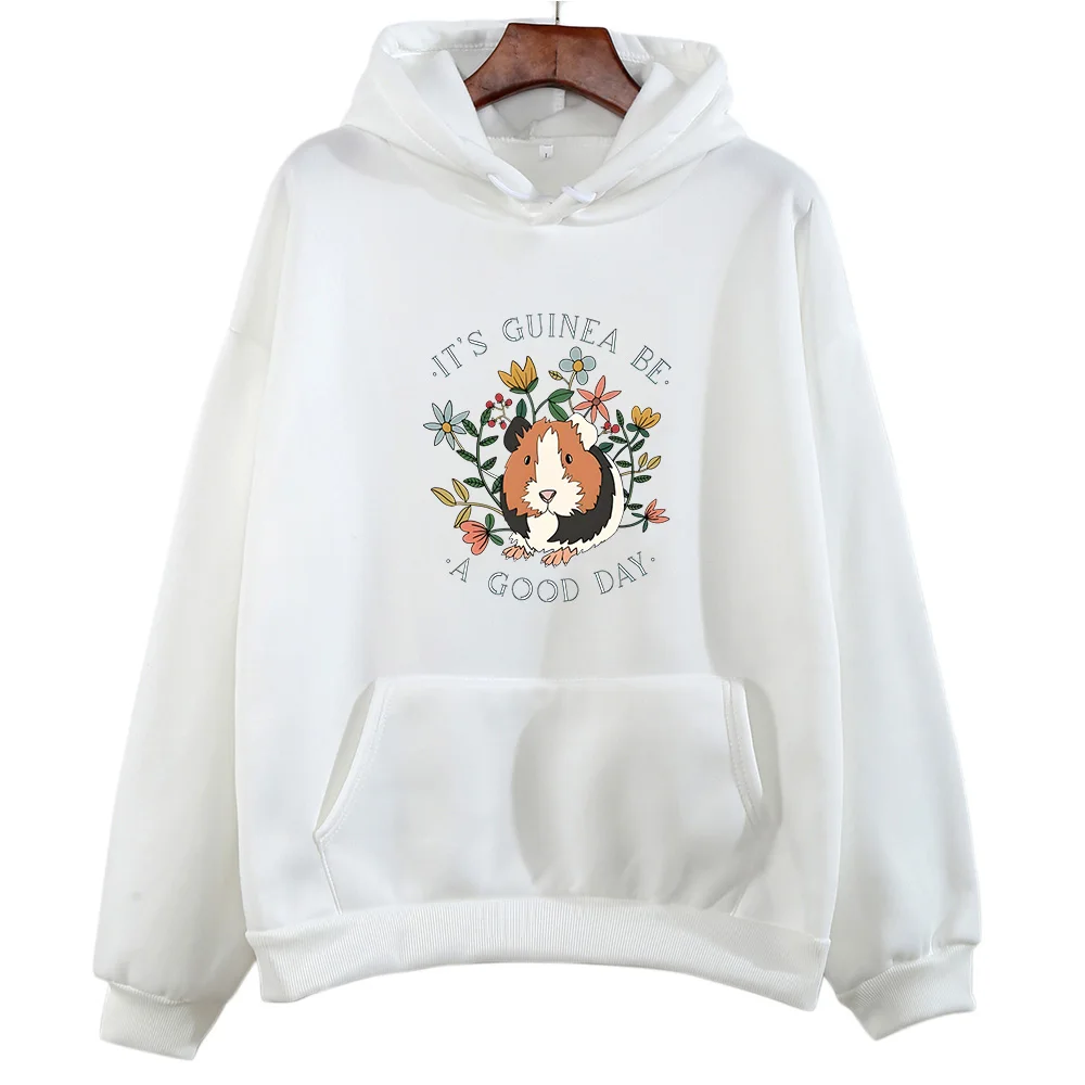 Cute Guinea Pig Graphic Hoodie - огляд і ціна Winter Clothing Drawing
