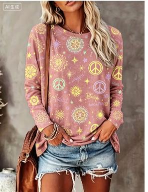 Women Long Sleeve T‑Shirt Hipp - огляд і ціна Winter Clothing For Women