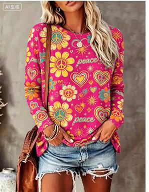 Women Long Sleeve T‑Shirt Hipp - огляд і ціна Winter Clothing For Women