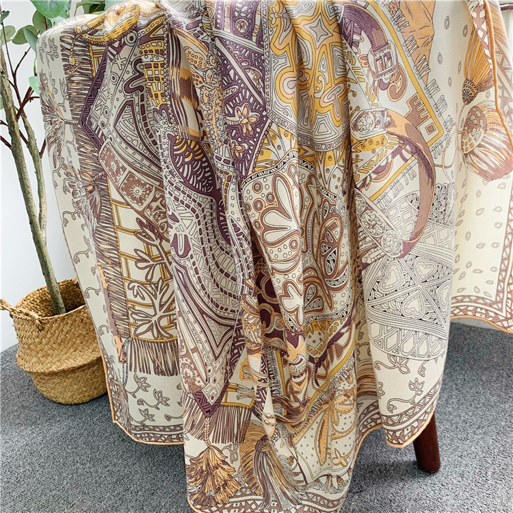 Silk Wool Scarf 135CM Luxury D - огляд і ціна Winter Clothing Hong Kong
